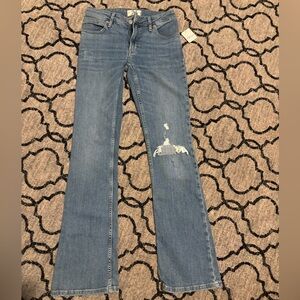 Free People Light Blue Flare Jeans, 26